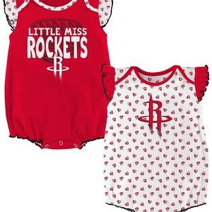 NBA Baby Newborn Houston Rockets Onesies Set